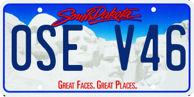 SD license plate 0SEV46