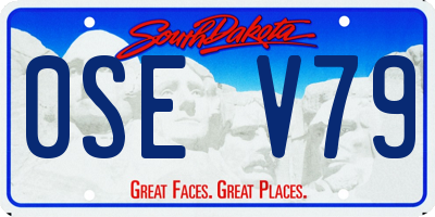 SD license plate 0SEV79