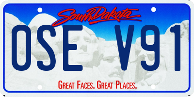 SD license plate 0SEV91
