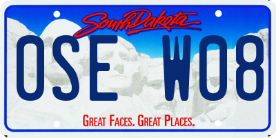 SD license plate 0SEW08