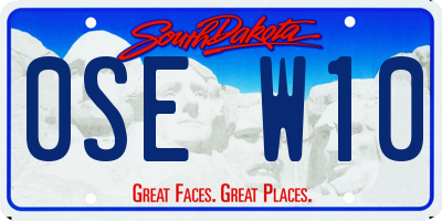 SD license plate 0SEW10