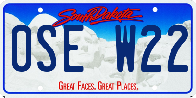 SD license plate 0SEW22