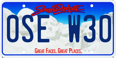 SD license plate 0SEW30