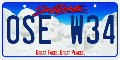 SD license plate 0SEW34