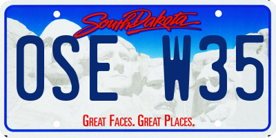 SD license plate 0SEW35