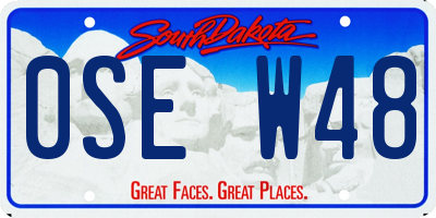 SD license plate 0SEW48