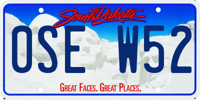 SD license plate 0SEW52