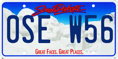 SD license plate 0SEW56