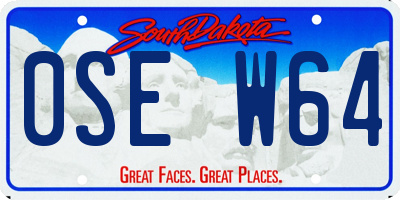 SD license plate 0SEW64