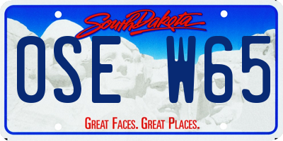 SD license plate 0SEW65