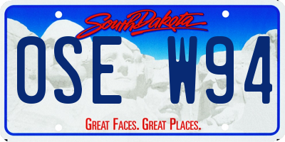 SD license plate 0SEW94