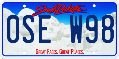 SD license plate 0SEW98