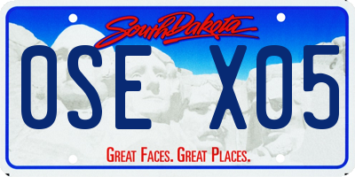 SD license plate 0SEX05