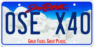SD license plate 0SEX40