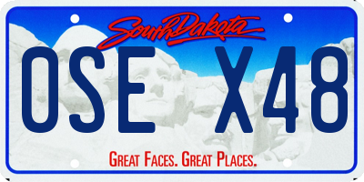 SD license plate 0SEX48