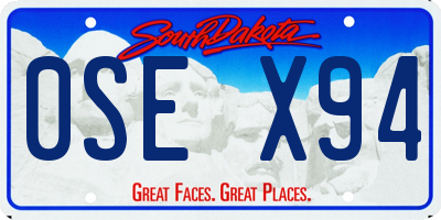 SD license plate 0SEX94