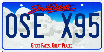 SD license plate 0SEX95