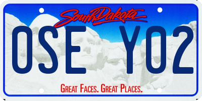 SD license plate 0SEY02