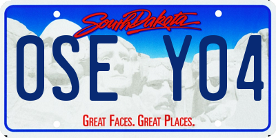 SD license plate 0SEY04