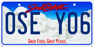 SD license plate 0SEY06