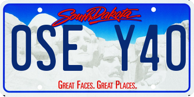 SD license plate 0SEY40