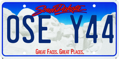 SD license plate 0SEY44