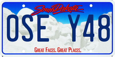SD license plate 0SEY48