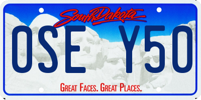 SD license plate 0SEY50