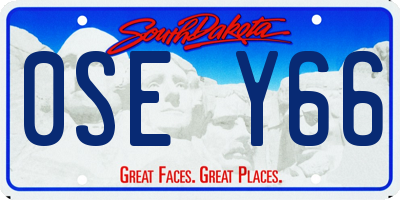SD license plate 0SEY66