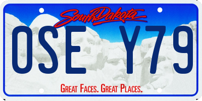 SD license plate 0SEY79