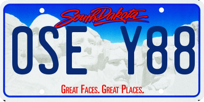SD license plate 0SEY88
