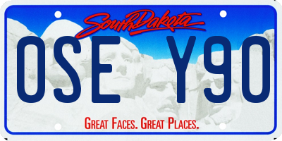 SD license plate 0SEY90