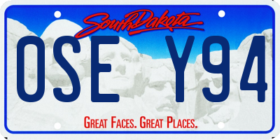 SD license plate 0SEY94