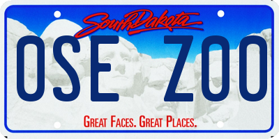 SD license plate 0SEZ00