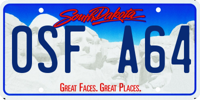SD license plate 0SFA64