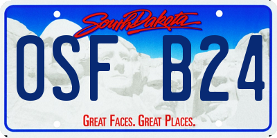 SD license plate 0SFB24