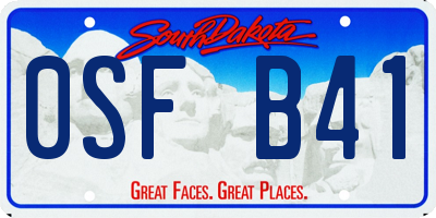 SD license plate 0SFB41