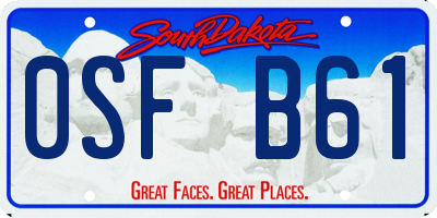 SD license plate 0SFB61
