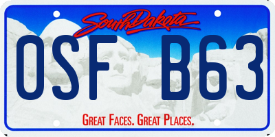 SD license plate 0SFB63