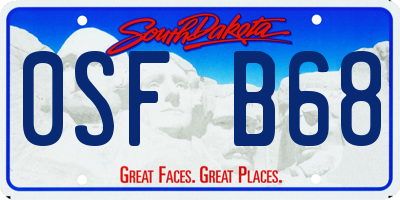 SD license plate 0SFB68