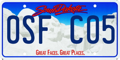 SD license plate 0SFC05