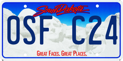 SD license plate 0SFC24