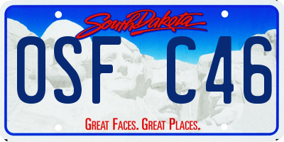 SD license plate 0SFC46