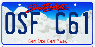 SD license plate 0SFC61
