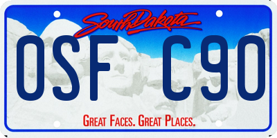 SD license plate 0SFC90