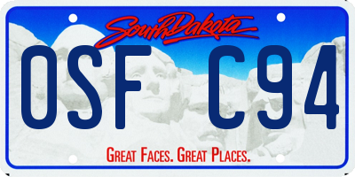 SD license plate 0SFC94