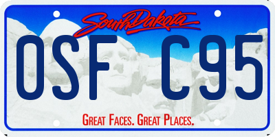 SD license plate 0SFC95