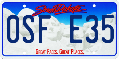 SD license plate 0SFE35