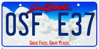 SD license plate 0SFE37