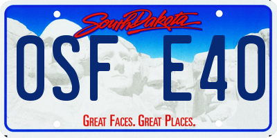 SD license plate 0SFE40